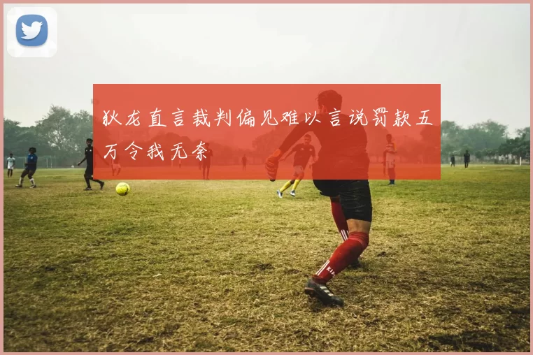 狄龙直言裁判偏见难以言说罚款五万令我无奈